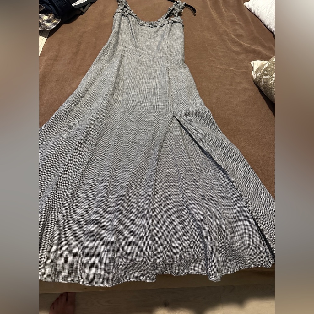 Reformation Linen Front Slit Midi Dress - Picture 6 of 8